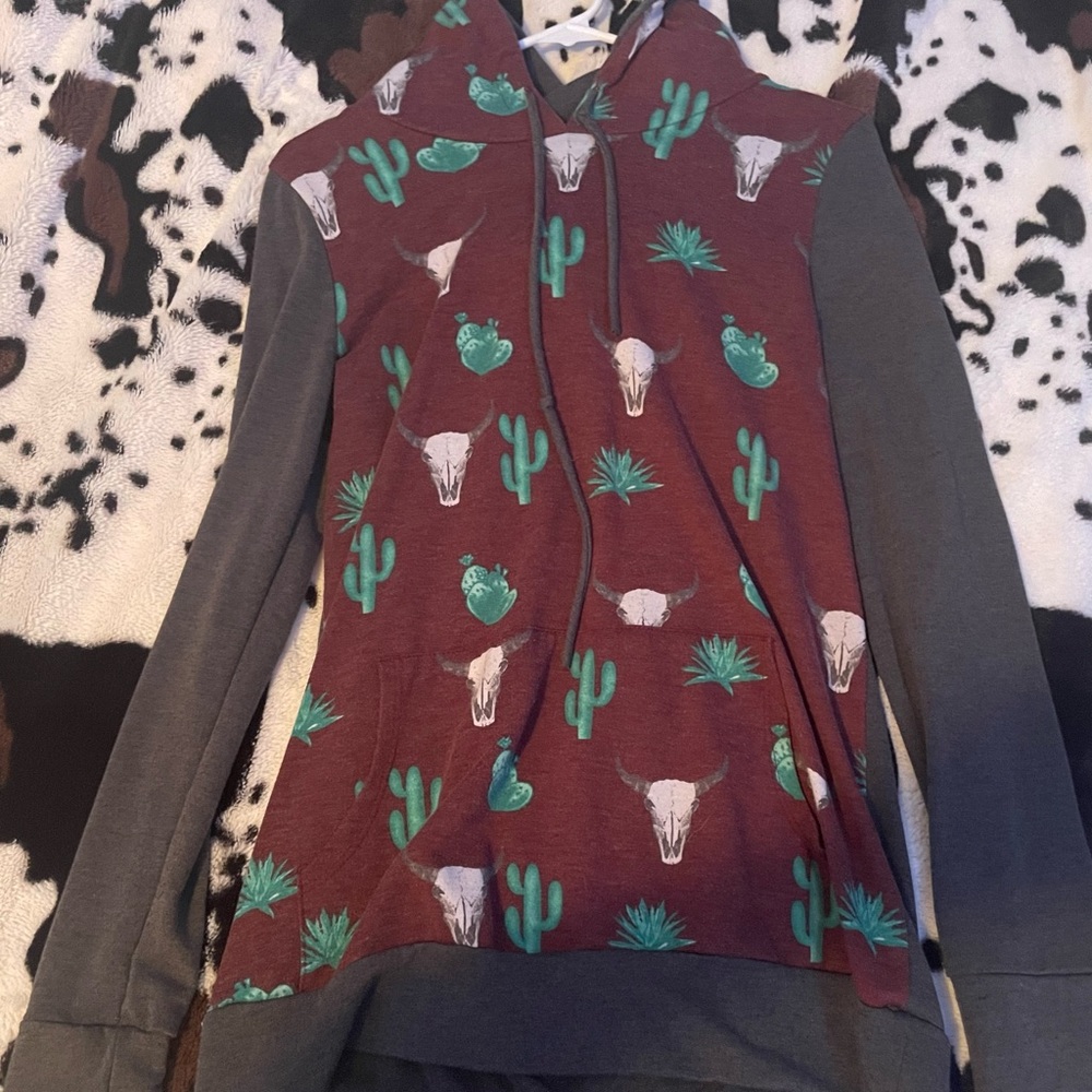 12PM by Mon Ami cactus and cow skull sweatshirt.